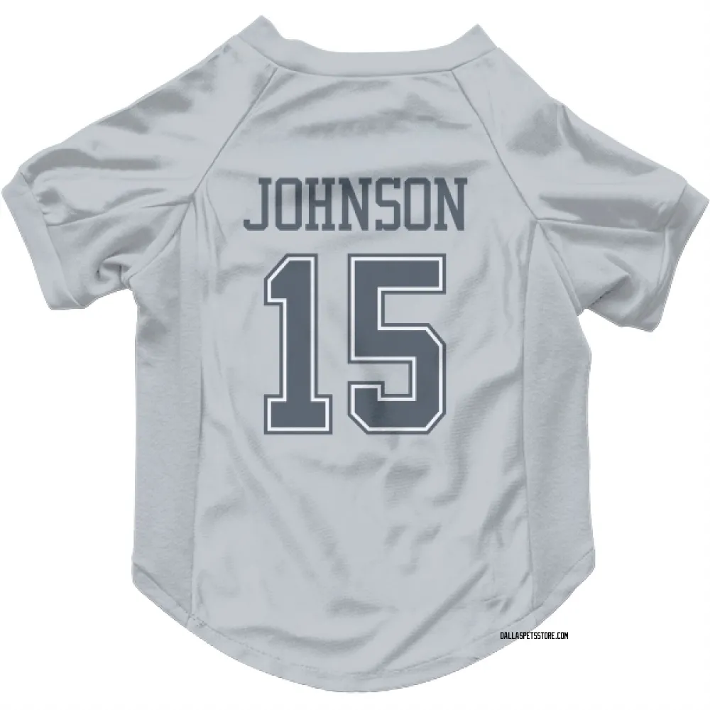 Dallas Cowboys Tyler Johnson Gray Pet Jersey for Dog & Cat