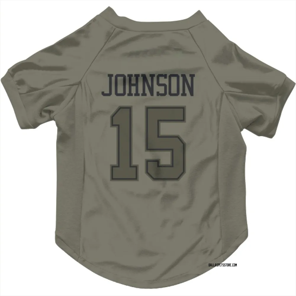 Dallas Cowboys Tyler Johnson Olive Pet Jersey for Dog & Cat