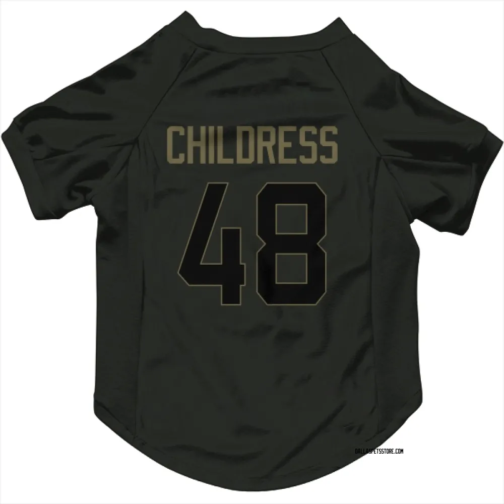 Dallas Cowboys Zion Childress Black Service Pet Jersey for Dog & Cat