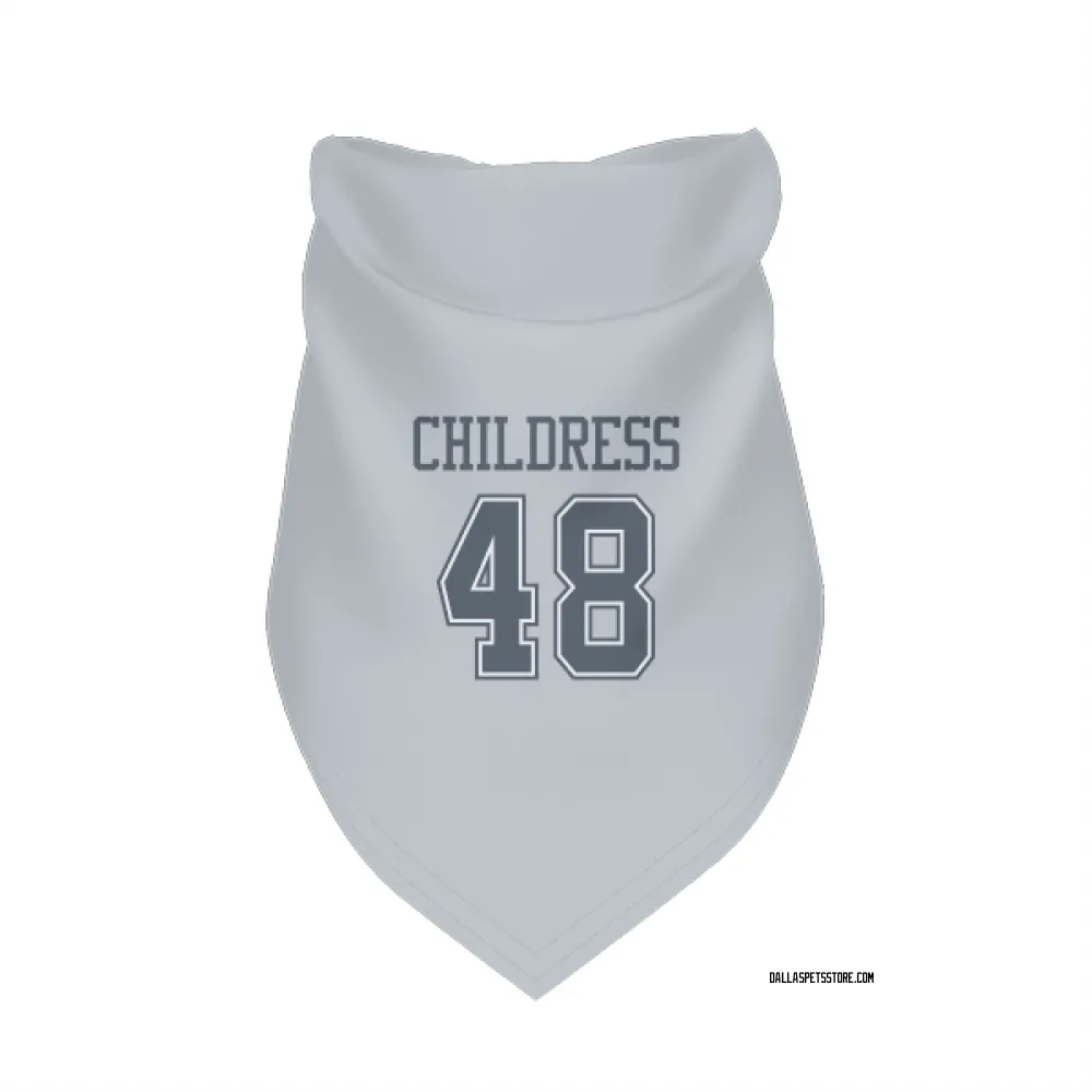 Dallas Cowboys Zion Childress Gray Pet Bandana for Dog & Cat