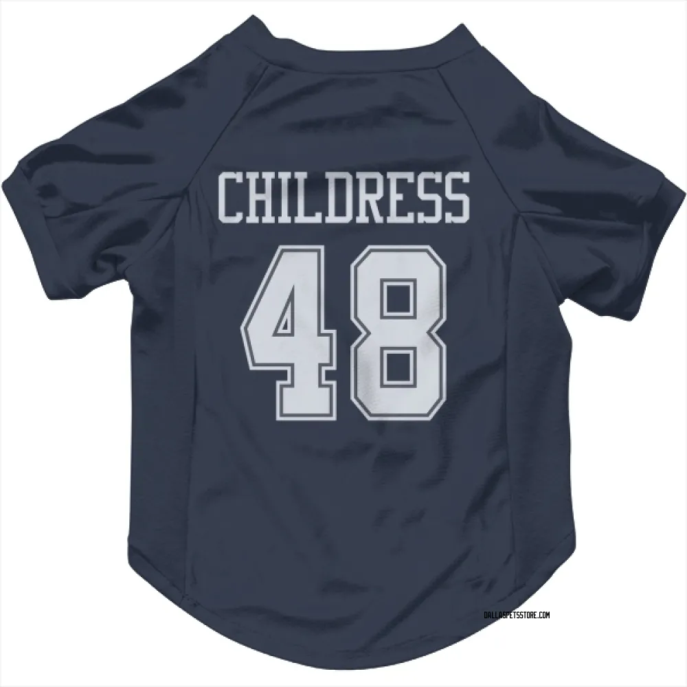 Dallas Cowboys Zion Childress Navy Pet Jersey for Dog & Cat