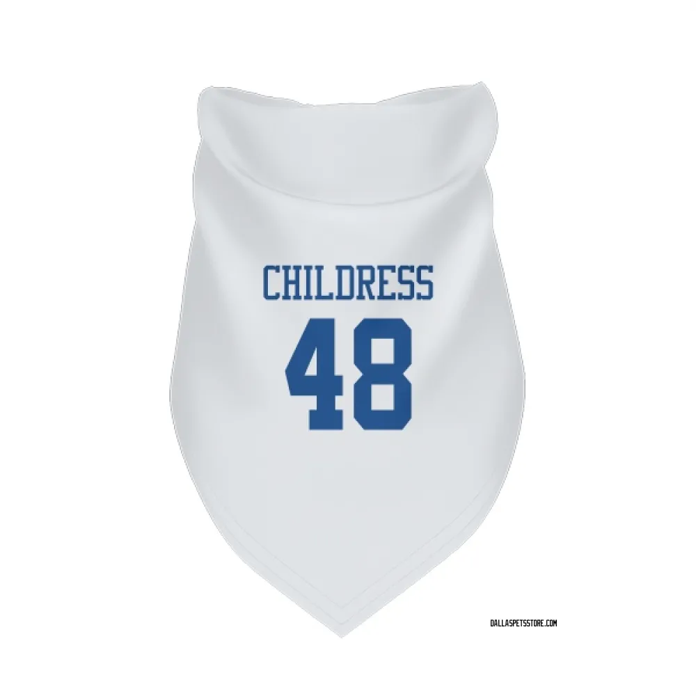 Dallas Cowboys Zion Childress White Pet Bandana for Dog & Cat